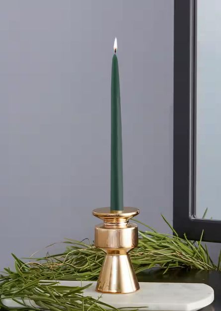 30-pieces Dipped Taper Dark Green Dinner Candle, 10 Inch