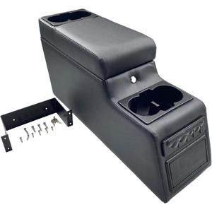 MOOSUN 31515 Denim Black Deluxe Locking Center Console for Jeep CJ-5 1976-1983, CJ-7 1976-1986, Wrangler YJ 1987-1995