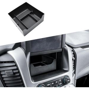 HGWEI Center Console Organizer Compatible with 2015-2020 GMC Yukon & 2015-2020 Chevrolet Suburban/Tahoe Accessories with Motorized Navigation Screen - Interior Dashboard Storage Tray for Small Items
