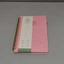 Alltree Lined Journal Notebook, Hardcover Spiral Notebook for Work, Hardcover Spiral Notebook with Tabs, Pen Loop, Pocket, Stickers, 160 Pages, Journal for Women & Men, Pink (6"x8.5")