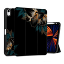 MEEgoodo Case for iPad Air 11 inch (M3) 2025/ (M2) 2024, Cover for iPad Air 5th Generation/iPad Air 4th Generation 10.9 inch 2022 2020, Tablet Cases with Pencil Holder, Golden Lilies