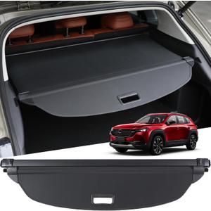 OEM Style Cargo Cover for Mazda CX50 CX 50 Hybrid 2025 2024 2023 Accessories, Retractable Trunk Cover Security Shield Shade Privacy Screen with 2pcs Car Headrest Hooks for 2026 Mazda CX-50