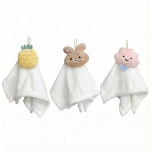 3 Pack Hand Towels with Hanging Loops Premium Absorbent Soft Hand Towels Cute Bathroom Hand Towels for Kitchen, Bathroom, and Daily Use30/11.8in*30cm/11.8in