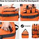 MIER Water Resistant Backpack Duffle Heavy Duty Convertible Duffle Bag with Backpack Straps for Gym, Sports, Travel, 60l