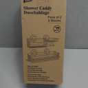 TAILI Shower Caddy Suction Cup 2 Pack with Hooks & Soap holder, Heavy Duty Shower Organizer for Bathroom, No Drilling Bathroom Organizer with Large Capacity, Black Metal Storage Basket