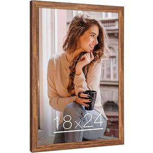 18x24 Frame, Rustic Brown Wood Style 