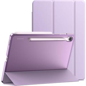 JETech Case for Samsung Galaxy Tab S10 Lite / S10 FE / S9 FE 10.9-Inch, Slim Translucent Back Tri-Fold Stand Protective Tablet Cover, Support S Pen Charging, Auto Wake/Sleep (Lavender)