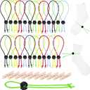 35 Pcs Laundry Strap Sock Clips Set Includes 25 Pcs Sock Clips for Laundry Nylon Strap Sock Organizer,10 Pcs Wooden Clamps,Your Sock Laundry Organize Tie Clips Sock Organizer for Washing