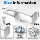 Zonon 24 Pcs Window Screen Clips with Screws Aluminum Retainer Clips to Hold The Screen in Window for Storm Panels and Door(White)