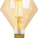 SD LUX Decorative Light Bulbs Vintage LED Edison Bulb 6W 600LM (60W Equivalent) dimmable G40 Globe CRI>90 Medium Base E26 Warm White 2700k, (110PJZ, 2 Pack)