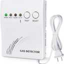 Natural Gas Leak Detector with Cord, Plug-in Wall Propane Meter in Home, Audible Alarm Safety for Explosive Methane Ethane Butane LP Gas, BH-H5