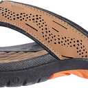 WHITIN Men's Flip Flops | Outdoor Thong Sandals | Arch Support | Slip Resistant (Orange)