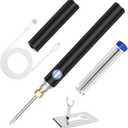 Cordless Soldering Iron Kit, ELMCONFIG 1100mAh USB Wireless Electric Soldering Gun Pen, Portable and Rechargeable for Home Appliance Repair, Electronic Components, DIY, Black