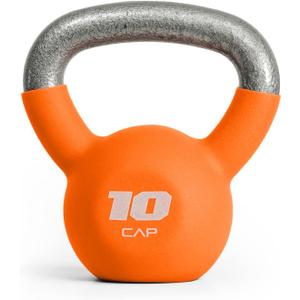 CAP Barbell Cast Iron Kettlebell - Coated Options, Singles and Sets, Multiple Weight Choices (10 pounds)