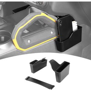 for Bronco Center Console Shifter Storage Box Tray Compatible with Ford Bronco 2021 2022 2023 2024 Black Interior Accessories