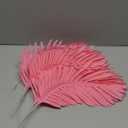 GWOKWAI WUHNGD 12 Pcs Artificial Palm Leaves Plants Tropical Large Palm LeavesImitation Ferns Artificial Plants Leaf for Home Hawaiian Party Jungle Beach Table Leave Decorations, Pink