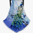 27 inch Silk Feeling Scarf Square Satin Head Scarf Fashion Neck Scarfs for Women
Color: 07 Peacock
