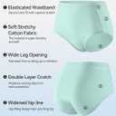 Annenmy High Waisted Panties Women's Cotton Underwear Full Coverage Briefs Soft Breathable Stretch Briefs Regular & Plus Size (Pink, XXL) 6-Pack