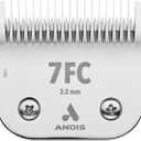 Andis 72600 UltraEdge Detachable Dog Clipper Blade - Constructed of Carbonized Steel, Specialized Hardening Process for Long Cutting Life - 1/8-Inch-Long Hair Cutting - Size-7FC, Chrome