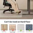 WASJOYE Chair Mat for Carpet, 48" x 60" Office Chair Mat for Carpet, Heavy Duty Chair Mat with Non-Slip Studded for Home and Office Low Pile Carpet, 48" x 60" Rectangle for Carpet