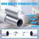 TEECK Shower Curtain Rod, 32-43 inch Adjustable Spring Tension Curtain Rod, Never Rust Anti-Slip Shower Curtain Rod for Bathroom, No Drilling, Never Collapse, Easy to Use, White