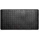 Home Dynamix Trenton Solace Traditional Diamond Textured Kitchen Mat, Black, 17"x28", 2 Pcs