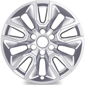 TangMiGe 4-Pack Wheel Skins Compatible with Chevrolet Silverado 1500 2019-2024, Chevy Tahoe 2021-2023, Chevy Suburban 2021-2024, 20 inch 20" Alloy Wheel, Wheel Cover (Bright Silver)