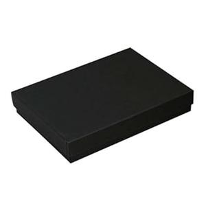 6 Pack Matte Black Cotton Filled Jewelry Gift, Displays Boxes for Jewelry Sets, Necklaces, Bracelets and Watches, Size 7 1/ 8" x 5 1/ 8" x 1 1/ 8" Inch - by R J Displays