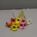 15 Pcs Artificial Gebera Daisies Flowers Fake Daisy Real Touch PU Faux Flowers Bouquet for Indoor Home Arrangements Vase Wedding Party Table Centerpiece DIY Floral Decor