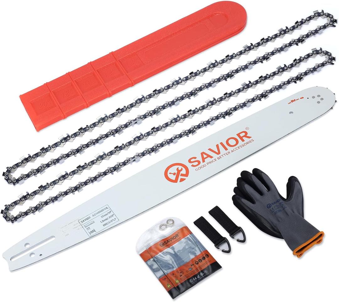 Savior 20 Inch Chainsaw Bar and Chain Combo, 3/8" Pitch .050" Gauge 72 Drive Links For 455 Rancher 555 Rancher 570 576XP 257 365 372XP Replace for 200SFHK095, 584818, 584271