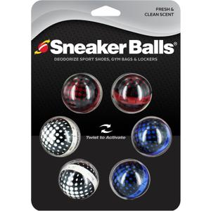 Sneaker Balls Odor-Fighting Shoe Fresheners, Eliminates Unpleasant Smells, Perfect For Sneakers, Gym Bags, Gear Bags, Drawers, Lockers, And More!, Matrix, 6 Pack