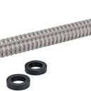 Eastman 12 Inch WaterFlex Water Heater Connector, 1 Inch FIP x 1 Inch FIP, Stainless Steel Corrugated Water Heater Supply Line, 447512
