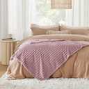 Bedsure GentleSoft Pink Fleece Blanket for Couch - Cozy Soft Blankets for Women, Cute Small Throws for Girls, Pink Decor Gifts for Home Room Office, 50x60 Inches