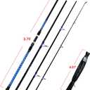 Fiblink Surf Spinning Fishing Rod Carbon Travel Surf Rod 4 Piece Saltwater Spinning Fishing Rod 15'