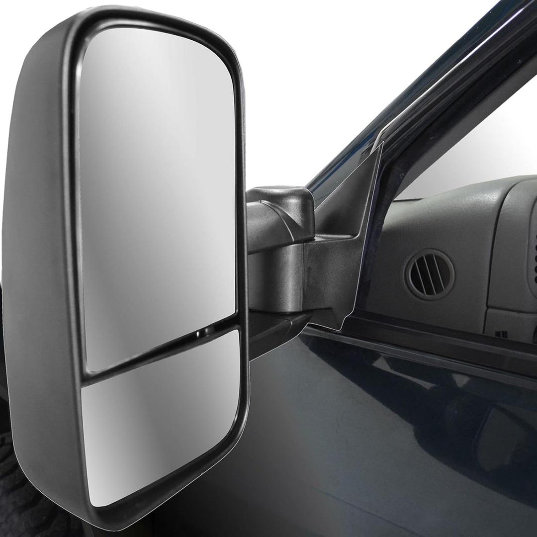 Driver Side Trail Ridge Tow Mirror Power Heated Textured Black  for Silverado Sierra