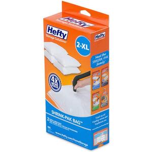 Hefty Vacuum Seal SHRINK-PAK BAG, 40" X 27", 2 XL Bags