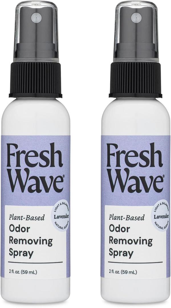 Fresh Wave Lavender Scent Odor Eliminator Spray & Air Freshener, 2 fl. oz. Travel Size (Pack of 2)