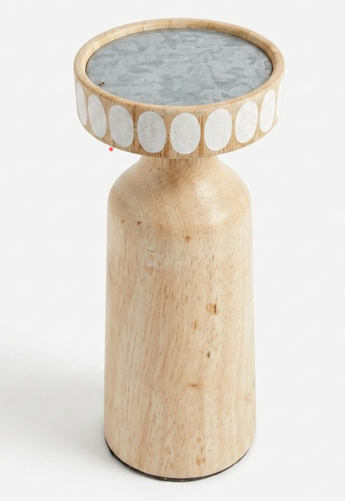 Wood Decorative Wood Candle Holder for Christmas Decoration Farmhouse Wedding Party Dining Table Décor Spa, 10"