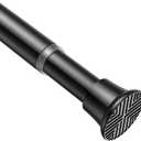 AIZESI Tension Rod 24" to 46", 1Pcs Black Tension Rod Tension Curtain Rod, Spring Tension Rod No Drilling Adjustable Curtain Rod for windowkitchenclosetdoorway