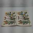 Set of 2 Embroidered Decorative Throw Pillow Covers Couch Square Pillowcases Cushion for Bedroom Sofa Farmhouse Decor 18x18 Inch (Daisy)