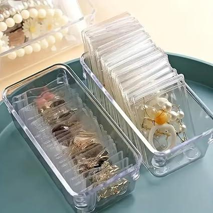 100pcs Clear Resealable Antioxidant Jewelry Bags, Self-Sealing Zipper Pouches for Jewelry Organization, Display，4 * 6cm