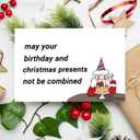 2 x Funny Christmas Birthday Card for Him Her, Hilarious Santa December Birthday Card for Boys Girls Friend Family, Humorous Xmas Holiday Birthday Cards for Men Women (#7)