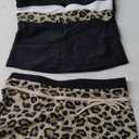 Little Girls' Summer Swimwear Two Piece Boyshort Tankini Kids Swimsuit (5-6 Years, Leopard)