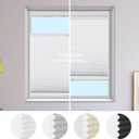 MYshade Top Down Bottom Up Shades Light Filtering Shade Cordless Blinds for Indoor Windows Honeycomb Cellular Sheer Window Blinds & Shades Easy to Install 23" W X 50" H (White)