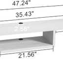 ChooChoo Floating TV Stand Shelf, Wall Mount Entertainment Center Media Console for Living Room, Bedroom, White