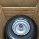 RONPOW 13x6.50-6 Flat Free Lawn Mower Tires and Wheel, 13x6.5-6 Solid Front Tire for Zero Turn Lawnmower, Universal 3/4", 5/8" and 1/2" Bearings, 500Lbs Load, 5.51"-7.91" Hub Spacers, 2Pack Gray