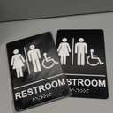 unbranded Unisex Bathroom Sign Restroom Office Men and Women, Pack of 2