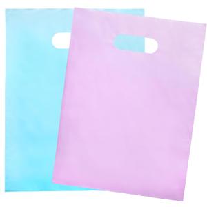 Choice Marts Merchandise Bags Pastel Pink & Pastel Blue Color 200 Count 9"x12" Size 1.5Mil Thick