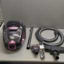 Canister Vacuum Cleaner, 32Kpa 1600W Cyclon Power, Dust Full Indicator, Double HEPA Filters, 3.7Qt Large Capacity, Lightweight Vac for Hard Floors, Carpets, Pet Hair, Pink