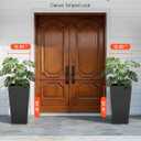 VEVOR 26 Inch Tall Planter Set of 2, Outdoor Large Tall Planters for Outdoor Indoor Plants, Tapered Black Planter for Front Porch, Patio, Garden, Plant Container Flower Pots with Built-in Drainage